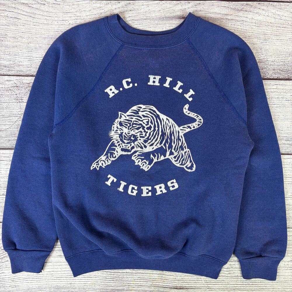 Vintage 1970s Robert C. Hill Tigers Crewneck Sweatshirt